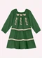 Nanai - Vestido Infantil Menina Bordado Verde - variação: Verde