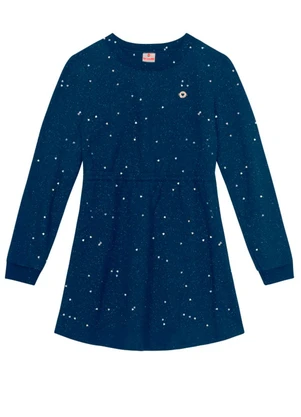 Brandili - Vestido Infantil Menina Brilhos Azul - BRANDILI