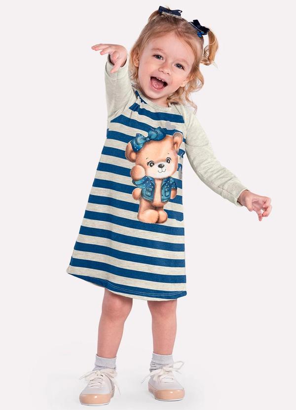 Kyly - Vestido Infantil Menina Cinza