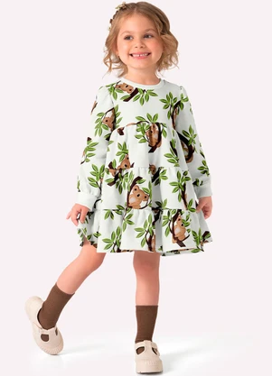 Nanai - Vestido Infantil Menina Coalas Off White - NANAI