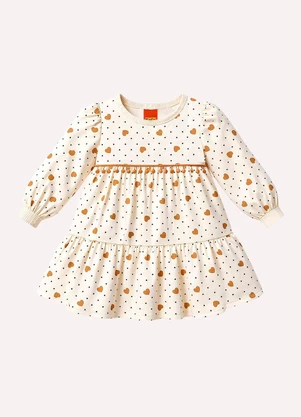 Kyly - Vestido Infantil Menina Corações Branco - KYLY