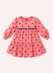 Kyly - Vestido Infantil Menina Corações Branco - variação: Rosa