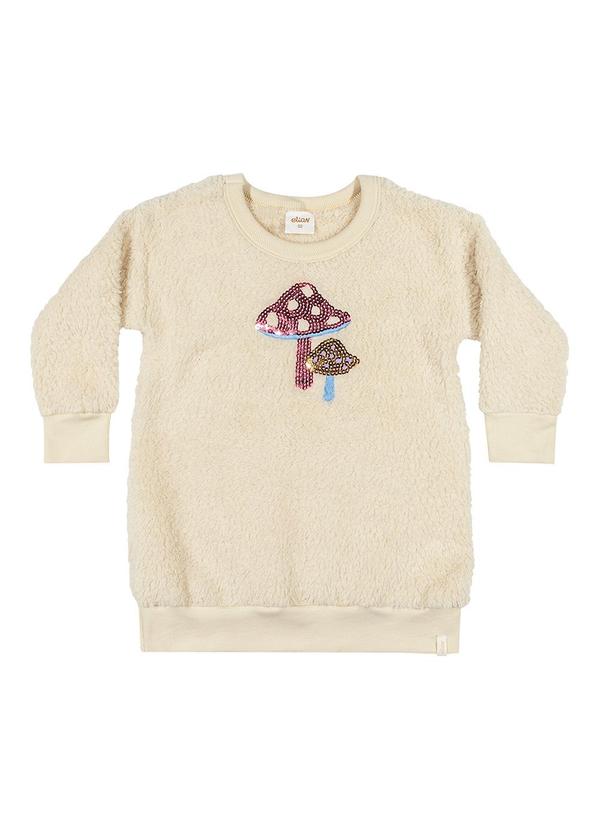 Elian - Vestido Infantil Menina Curto em Pelo Bege 2