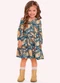 Nanai - Vestido Infantil Menina em Algodão Verde - variação: Azul