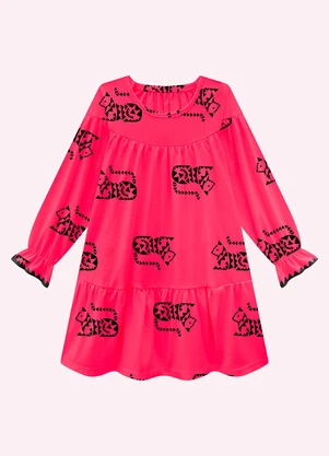 Nanai - Vestido Infantil Menina em Algodão Rosa - NANAI