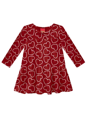 Kyly - Vestido Infantil Menina em Algodão Vermelho - KYLY