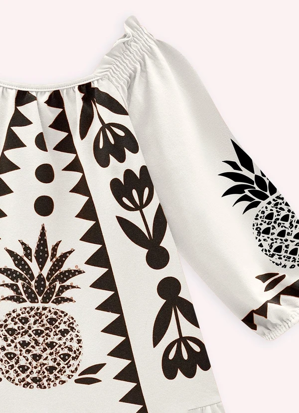 Nanai - Vestido Infantil Menina em Cotton Off White 2