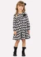 Milon - Vestido Infantil Menina em Cotton Vermelho - variação: Preto