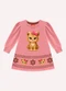 Kyly - Vestido Infantil Menina em Moletinho Cinza - variação: Rosa