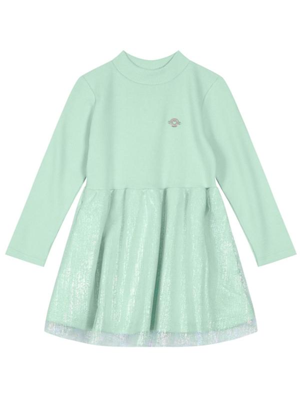 Brandili - Vestido Infantil Menina em Ribana Verde 2
