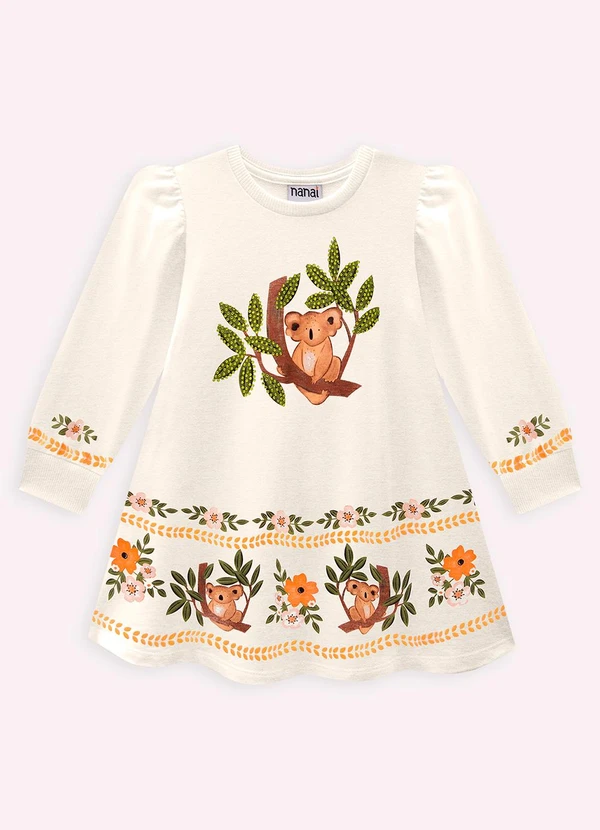 Nanai - Vestido Infantil Menina Estampa Cinza 2