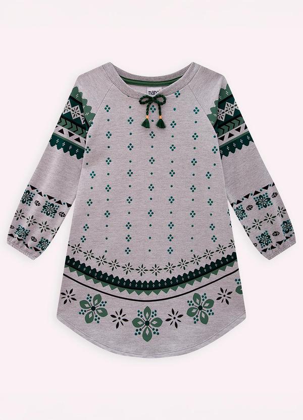 Nanai - Vestido Infantil Menina Estampa Cinza 2