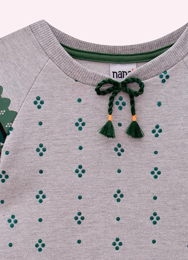 Nanai - Vestido Infantil Menina Estampa Cinza 3