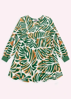 Nanai - Vestido Infantil Menina Estampa Off White - NANAI