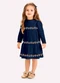 Milon - Vestido Infantil Menina Flores Azul - variação: Azul