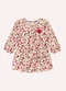 Milon - Vestido Infantil Menina Flores Verde - variação: Bege