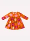 Kyly - Vestido Infantil Menina Flores Verde - variação: Laranja