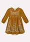 Milon - Vestido Infantil Menina Folhagem Bege - variação: Amarelo