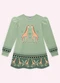 Nanai - Vestido Infantil Menina Girafas Verde - variação: Verde