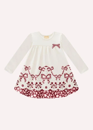 Milon - Vestido Infantil Menina Laço Bege - MILON