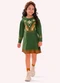 Nanai - Vestido Infantil Menina Onças Branco - variação: Verde