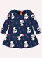 Kyly - Vestido Infantil Menina Pandinhas Bege - variação: Azul