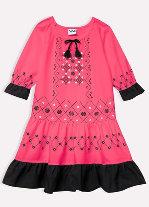 Nanai - Vestido Infantil Menina  Rosa - NANAI