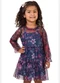 Elian - Vestido Infantil Menina Tule Floral Azul - variação: Azul