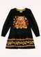 Nanai - Vestido Infantil Menina Ursinho Cinza - variação: Preto