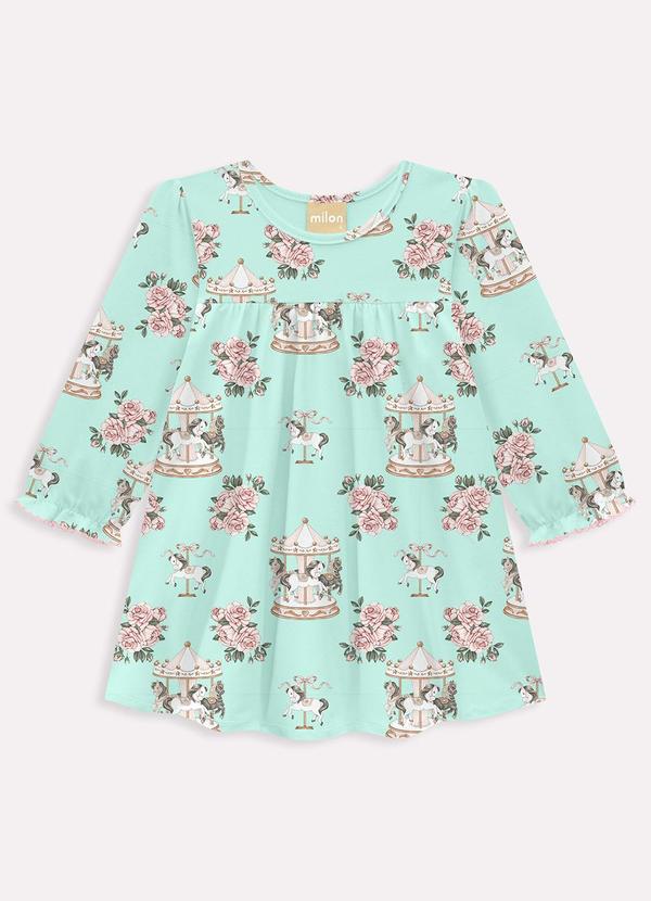 Milon - Vestido Infantil Menina Verde