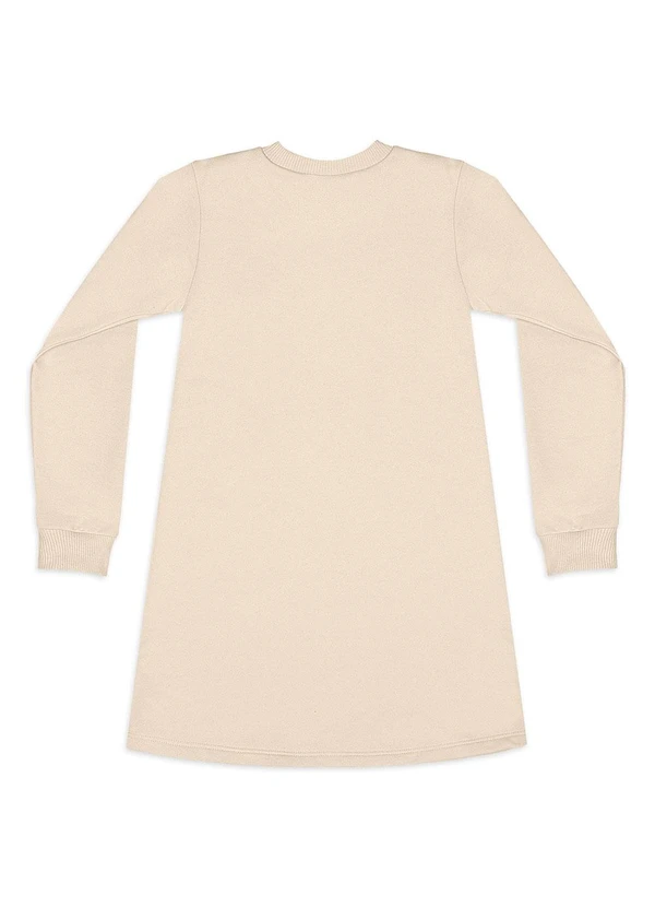 Quimby - Vestido Infantil Mini Chef em Moletom Bege 3