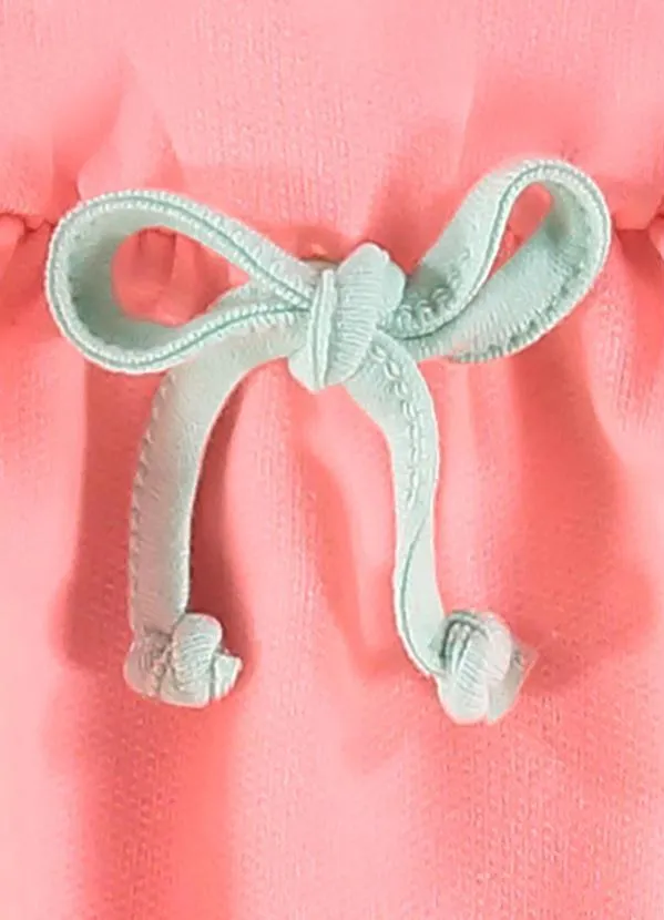 Quimby - Vestido Infantil Moletom Manga Longa Rosa 3