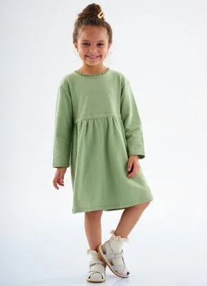 Up Baby - Vestido Infantil Nature Molecotton Verde - UP BABY