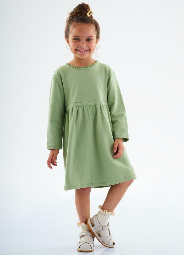 Up Baby - Vestido Infantil Nature Molecotton Verde
