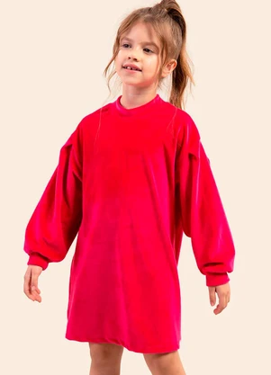 Bugbee - Vestido Infantil Plush Rosa - BUGBEE