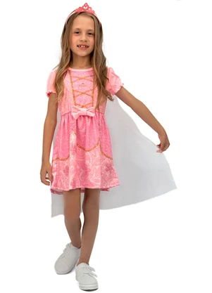 Marlan - Vestido Infantil Princesa em New Tech Rosa - MARLAN