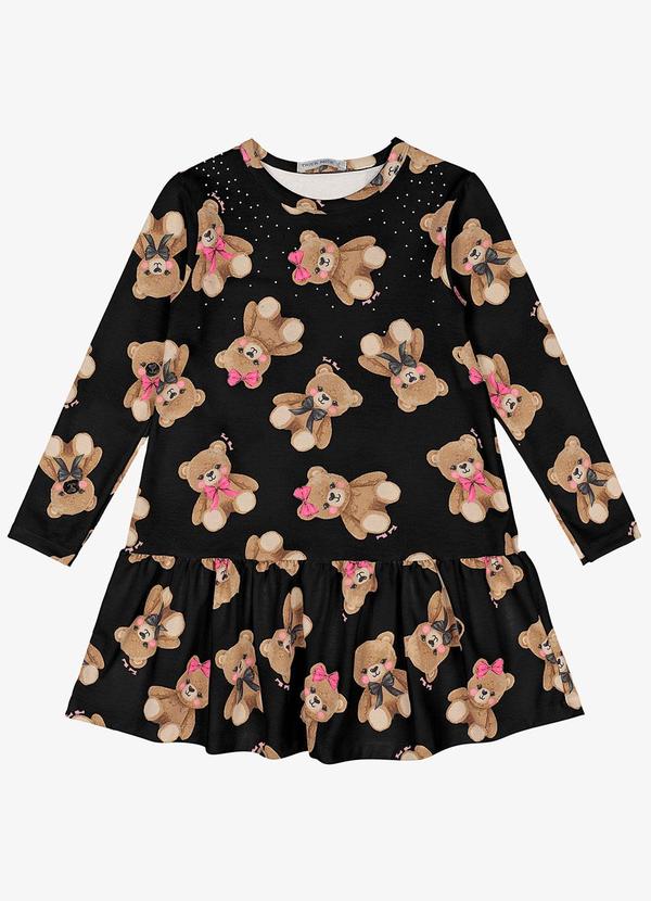 Trick Nick - Vestido Infantil Trick Nick Preto