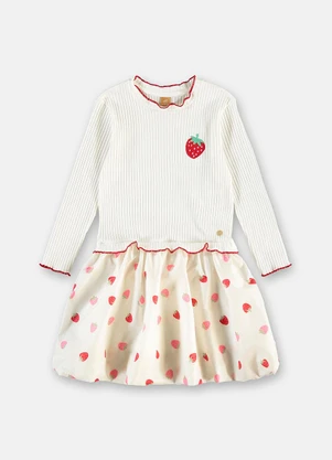 Up Baby - Vestido Inverno Saia Balonê Branco - UP BABY