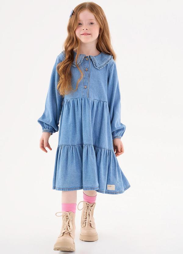 Up Baby - Vestido Jeans Infantil Azul