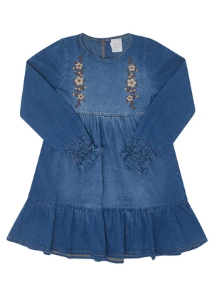 Pulla Bulla - Vestido Jeans Leve com Elastano Azul - PULLA BULLA