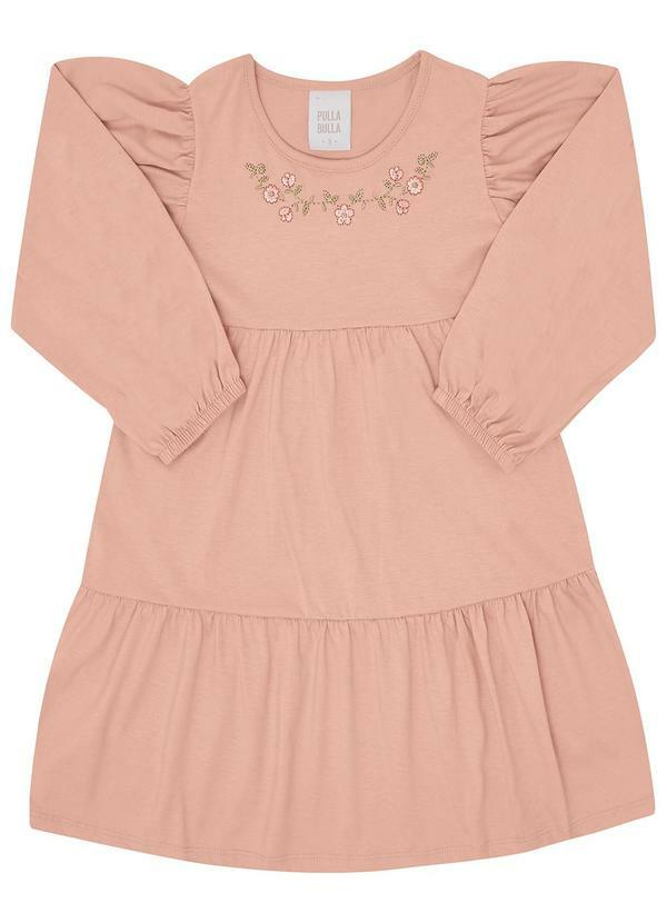 Pulla Bulla - Vestido Malha Waffle Rosa