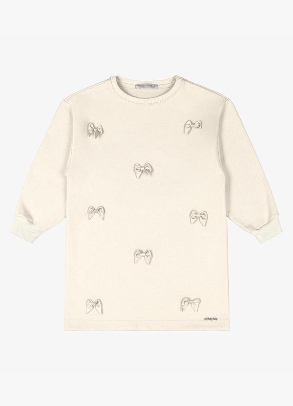 Trick Nick - Vestido Manga Longa Bege