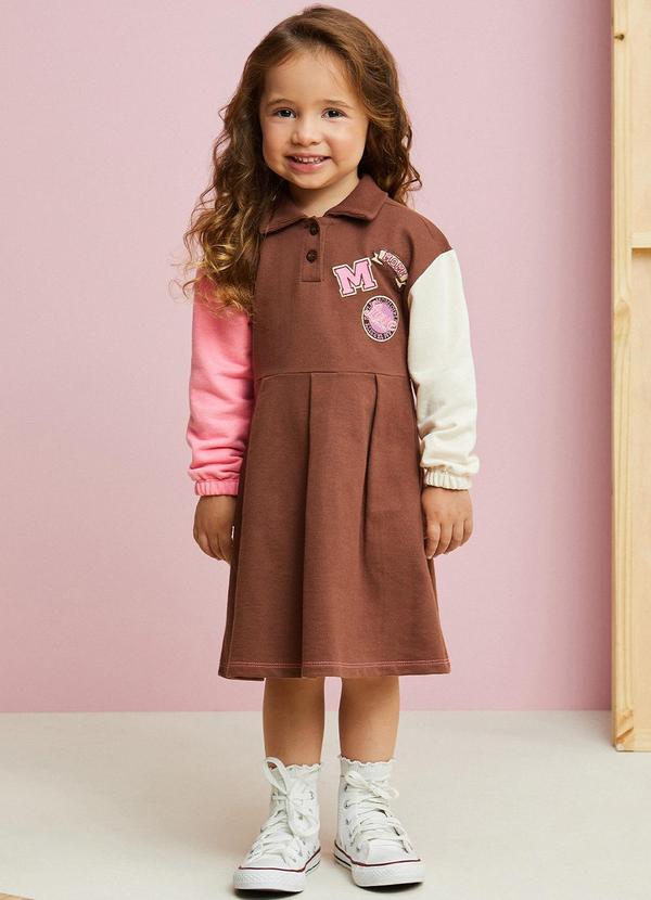 Momi - Vestido Manga Longa Chocolate Marrom