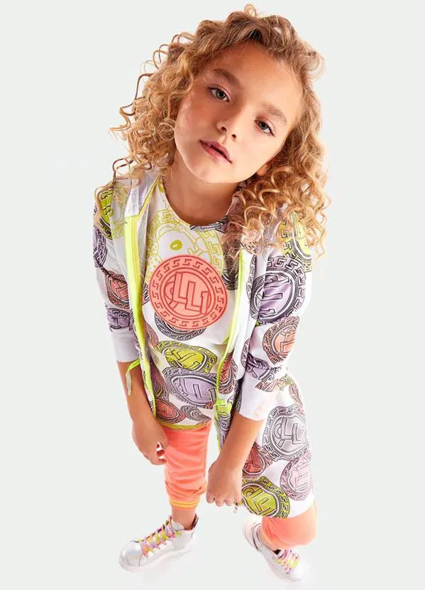 Lilica Ripilica - Vestido Manga Longa com Capuz Branco