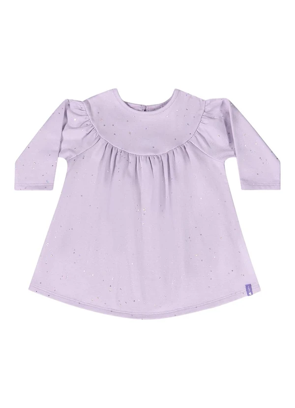 Quimby - Vestido Manga Longa com Glitter Bebê Roxo 3