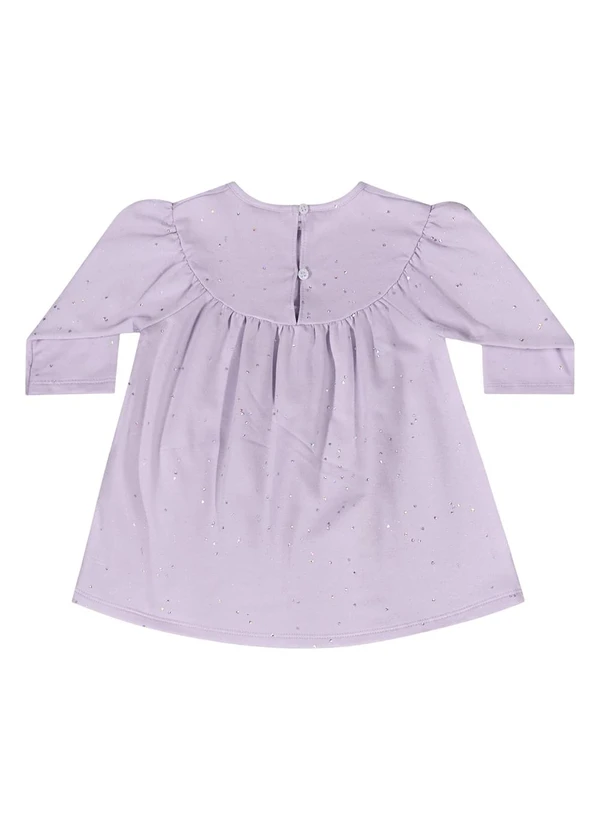 Quimby - Vestido Manga Longa com Glitter Bebê Roxo 4