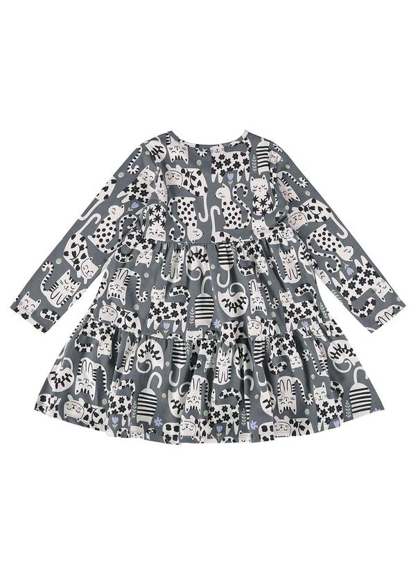 Bee Loop - Vestido Manga Longa de Gatinho Cinza 4