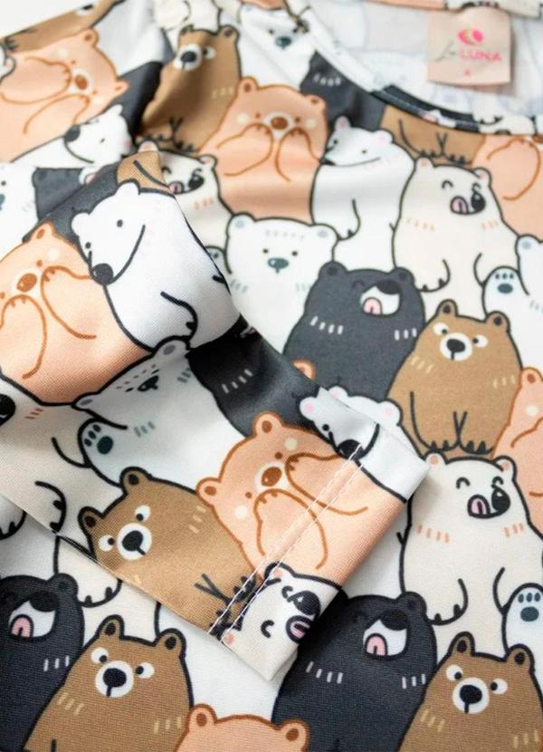 Rovitex - Vestido Manga Longa em Suplex Laluna Bege 2