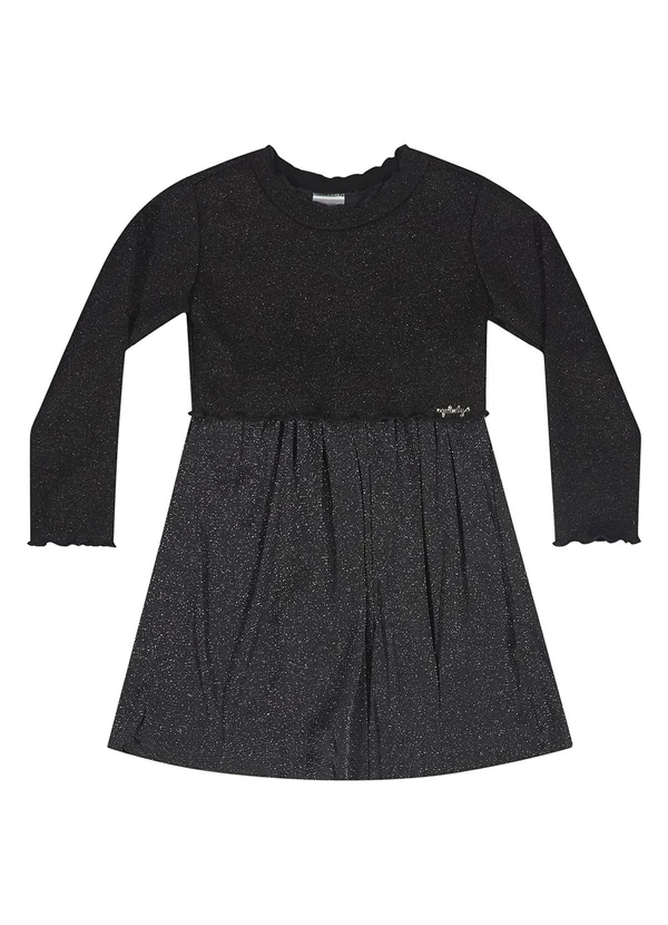 Quimby - Vestido Manga Longa em Tricot Preto 2