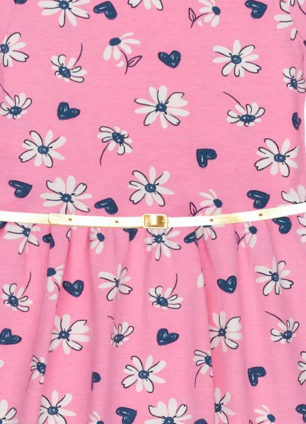 Bee Loop - Vestido Manga Longa Infantil Rosa 2